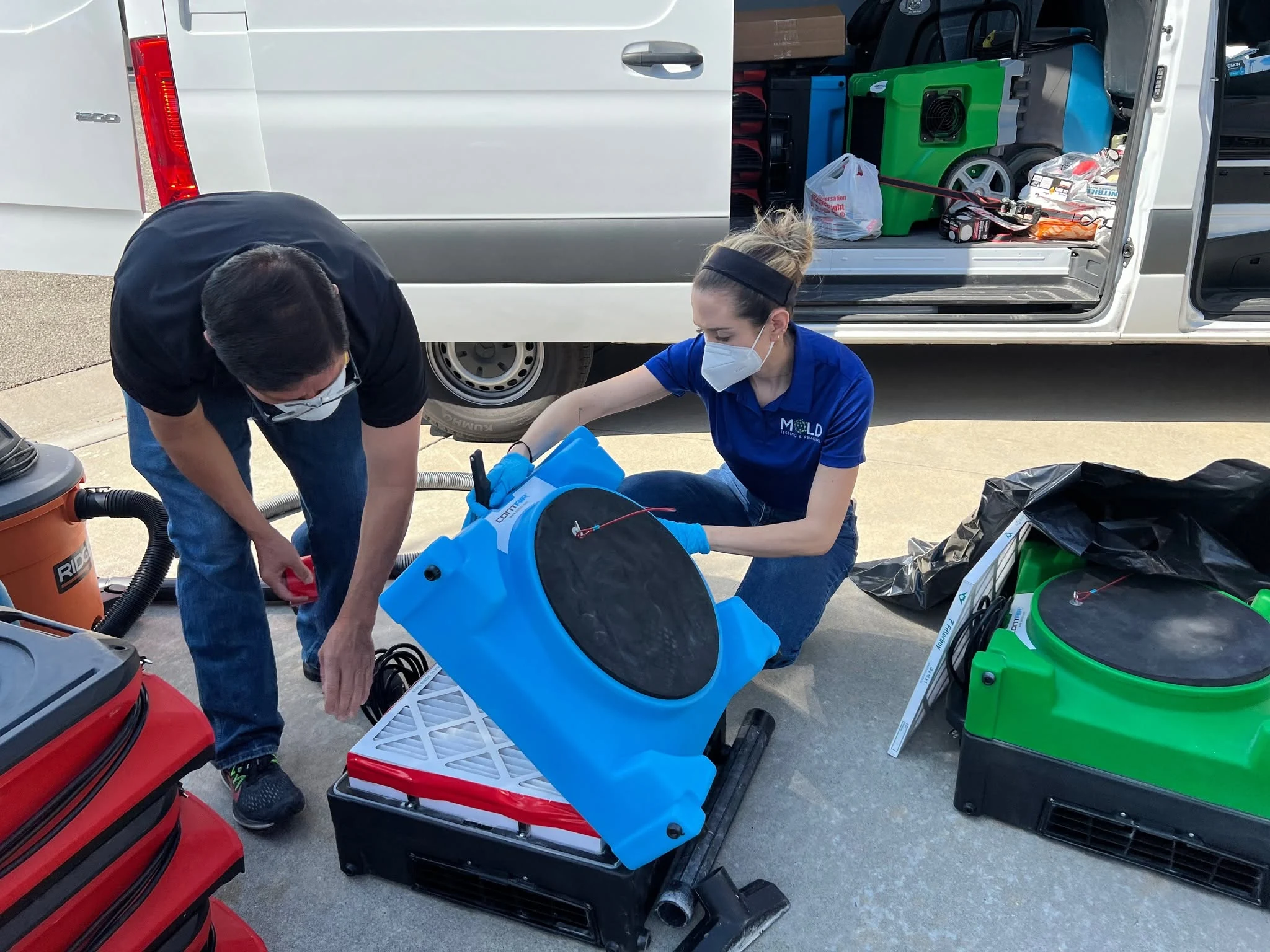 Professional mold remediation air scrubber equipment
