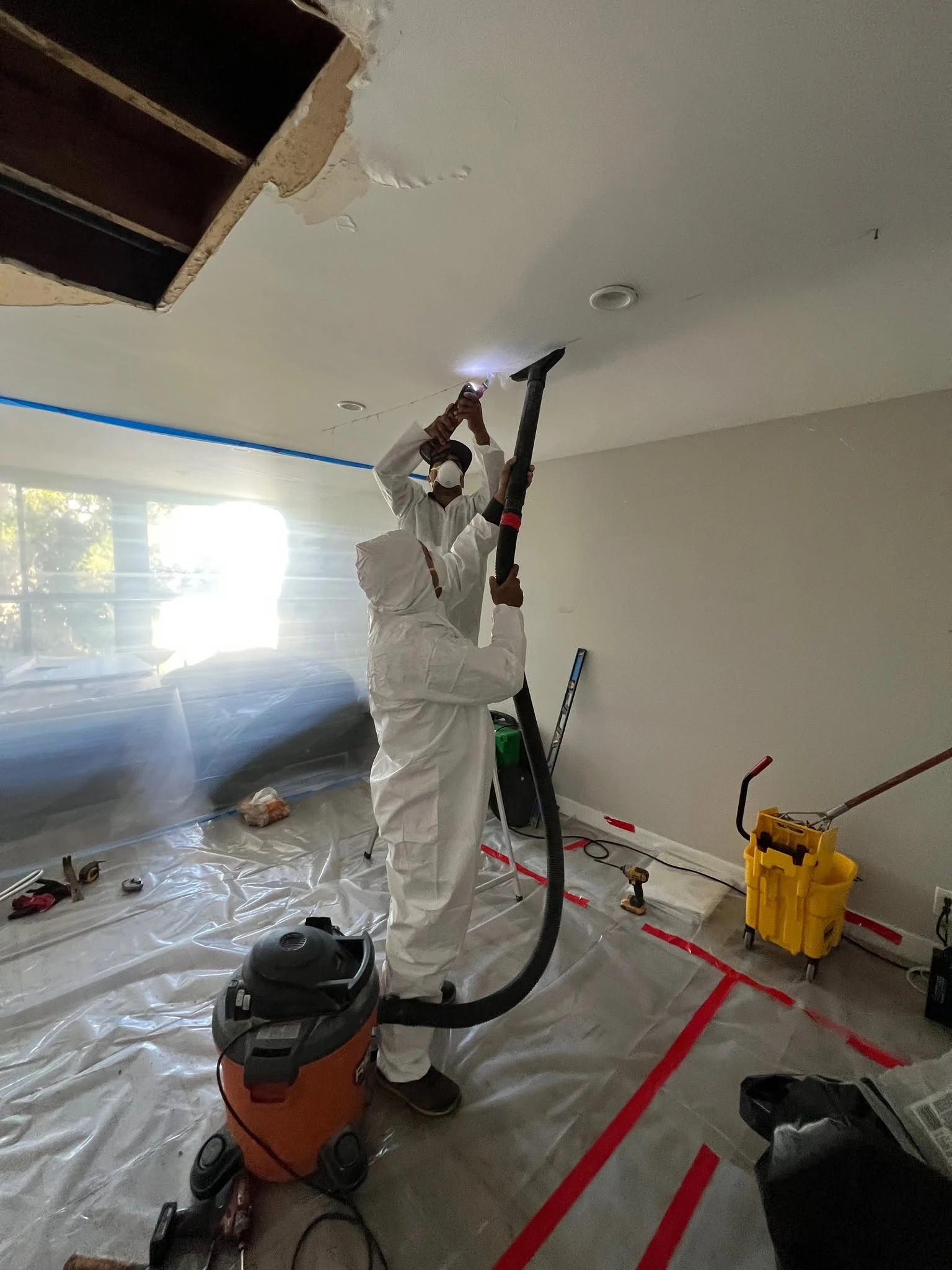 HEPA vacuum cleaning during mold remediation
