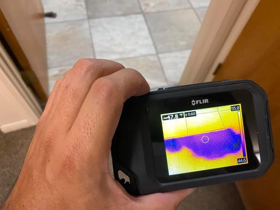 Thermal imaging during moisture and water damage inspection